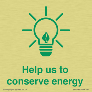 Help us to conserve energy 
